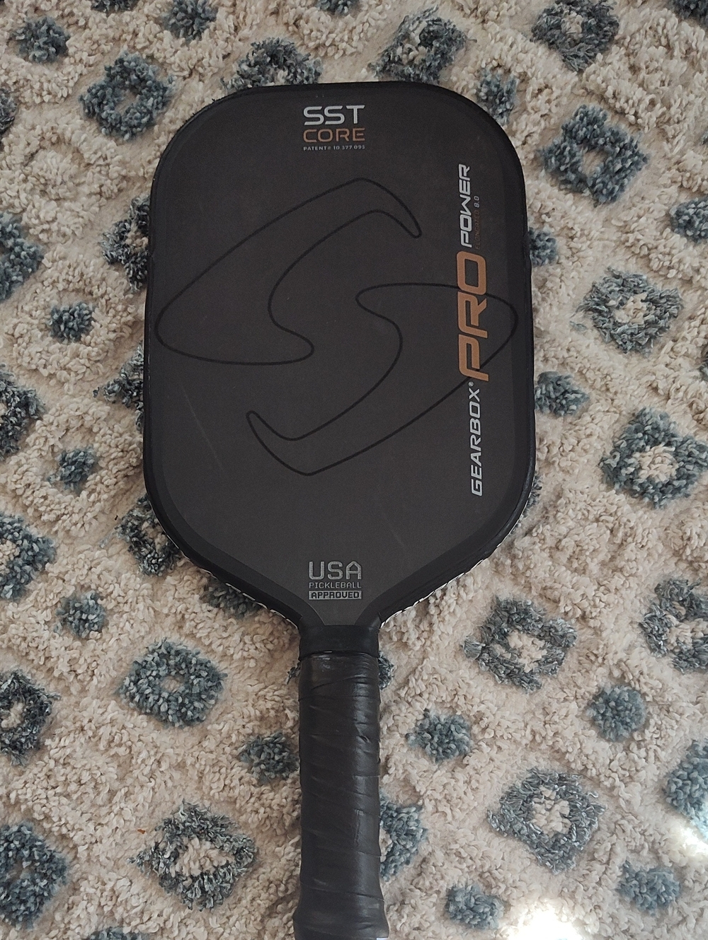 Gearbox Pro Power SST Core Pickleball Paddle - Black with Orange Accents